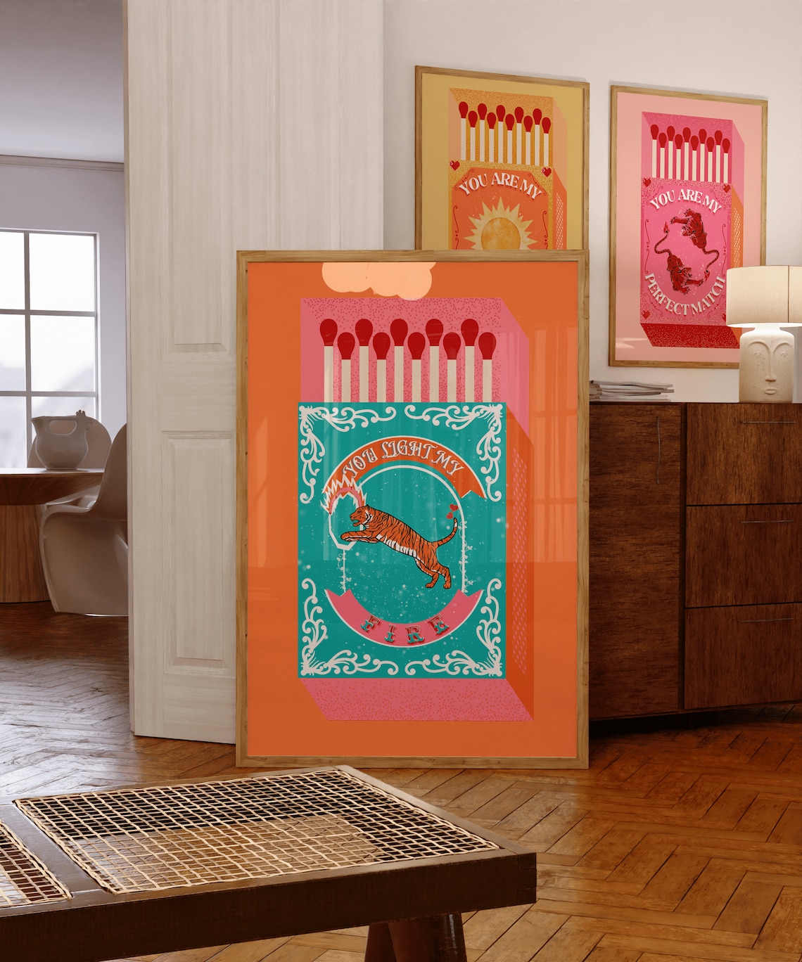 Kitchen Decor Lighting - Você acende meu fogo laranja caixa