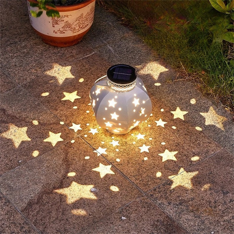 Garden Lighting Decor - Luminária Projetora Solar Suspensa para Jardim,