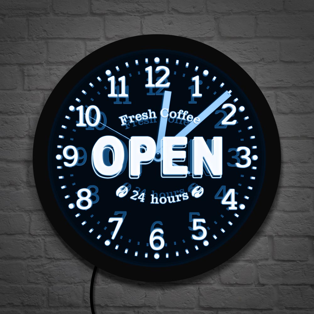 Decor Lighting Opening Hours - Café fresco aberto 24 horas led