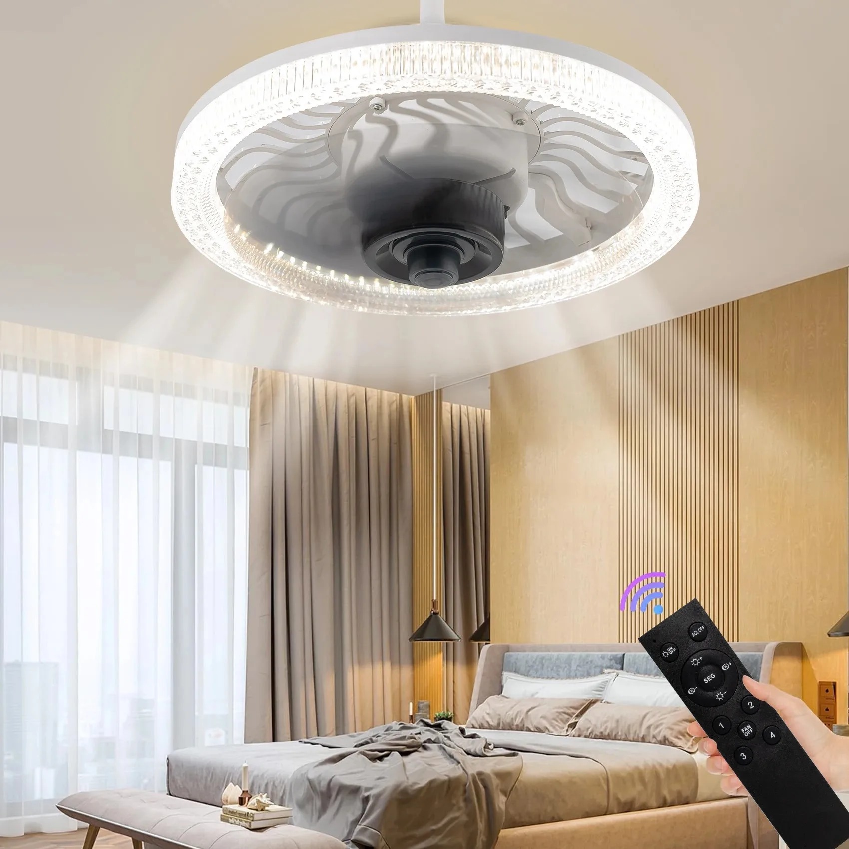 Touch Dimmer Lamp - Inteligente led ventilador de teto luz