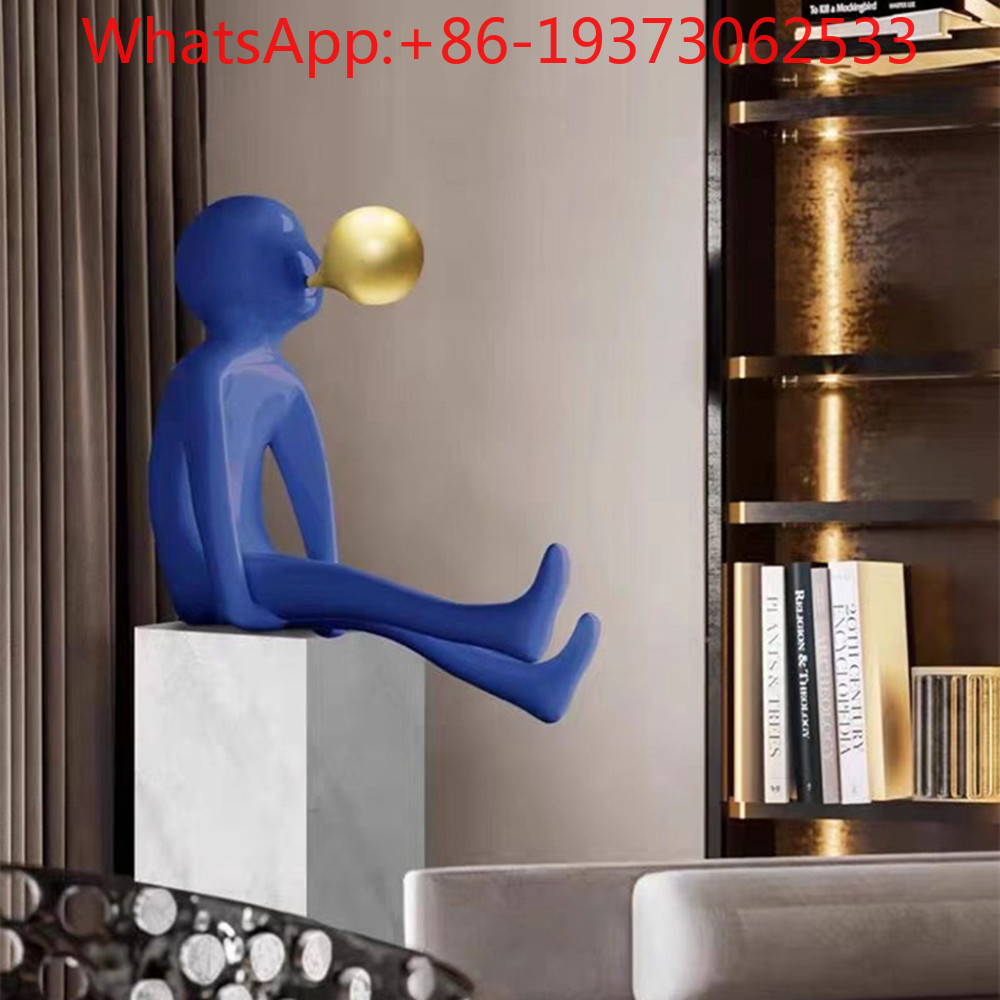 Lighting Decorative - Escultura de Entrada com Figura Soprando