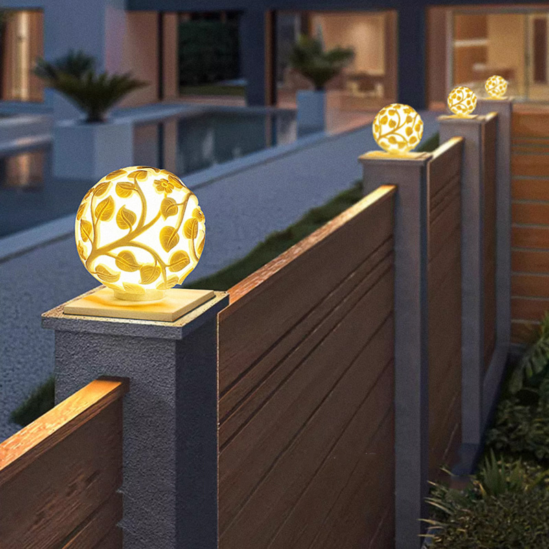 Garden Lighting Decor - Luzes de coluna para exterior, luzes