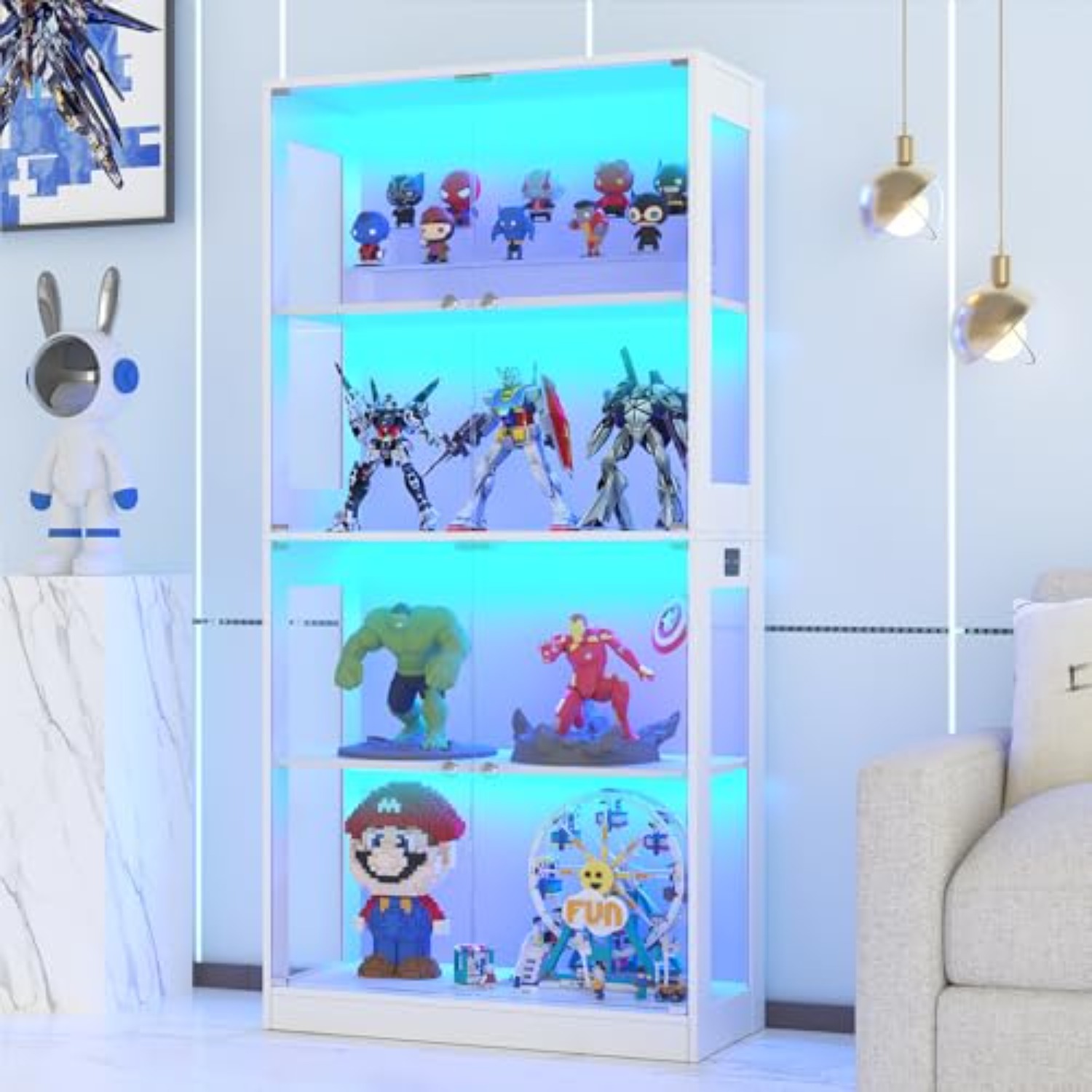 Lighting & Home Decor Studio - Armário Expositor de 65'' com Porta