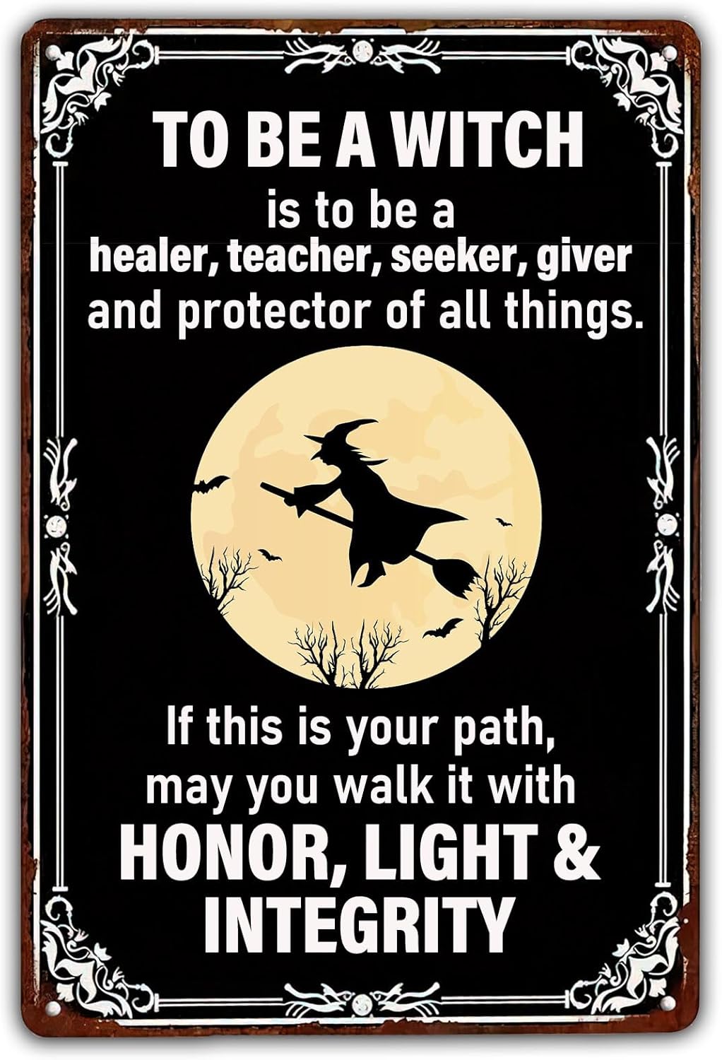 Kitchen Decor Lighting - Placa de Metal Vintage 'Honor of