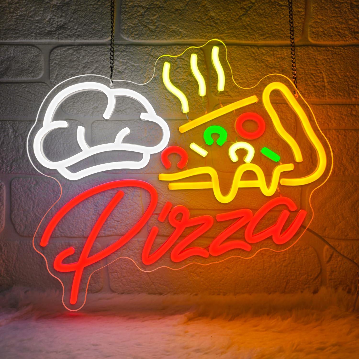Kitchen Decor Lighting - Letreiro Neon de Pizza, Luzes LED