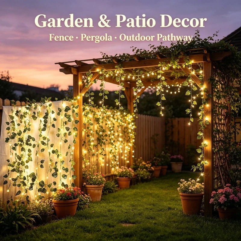 Luzes de Cordão LED com Folhas - Garden Lighting Decor avaliação e preço
