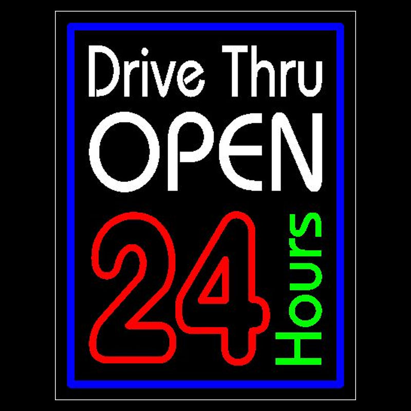Sinal de néon drive através ab - Decor Lighting Opening Hours avaliação e preço