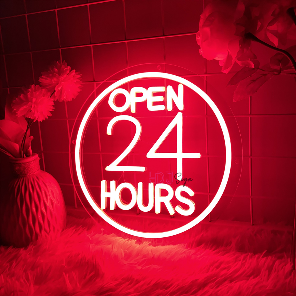 Sinais de led de néon abertos  - Decor Lighting Opening Hours avaliação e preço