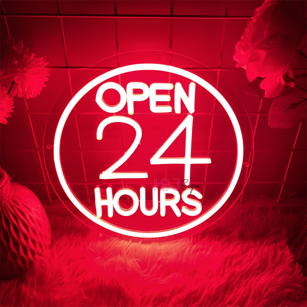 Sinais de led de néon abertos  - Decor Lighting Opening Hours avaliação e preço