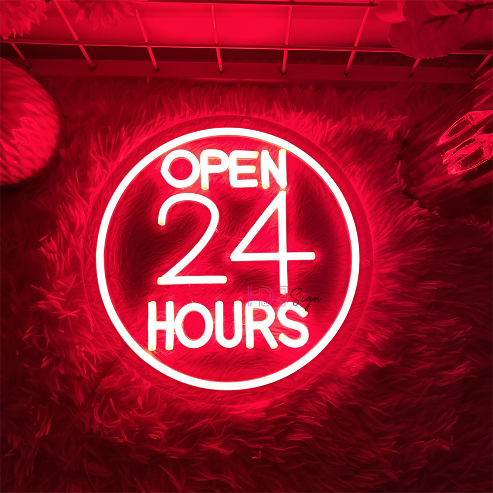 Sinais de led de néon abertos  - Decor Lighting Opening Hours avaliação e preço