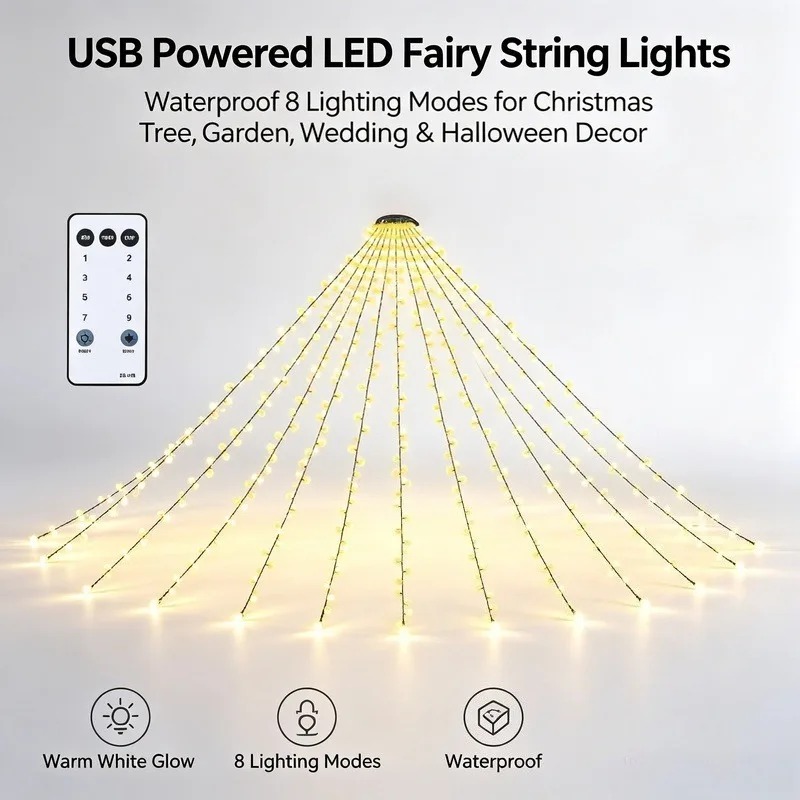 Luzes de Cordão LED USB à Prov - Garden Lighting Decor avaliação e preço