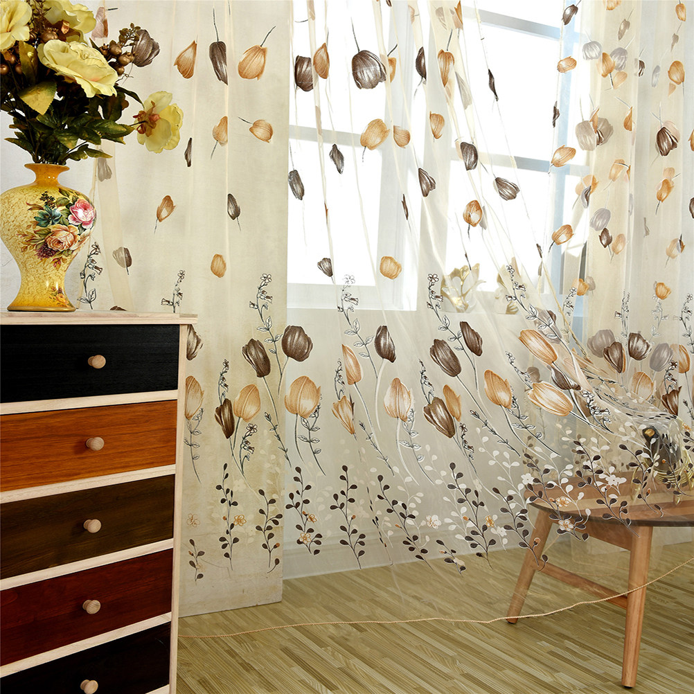 Cortinas Voile Tulipa 100x200c - Kitchen Decor Lighting avaliação e preço