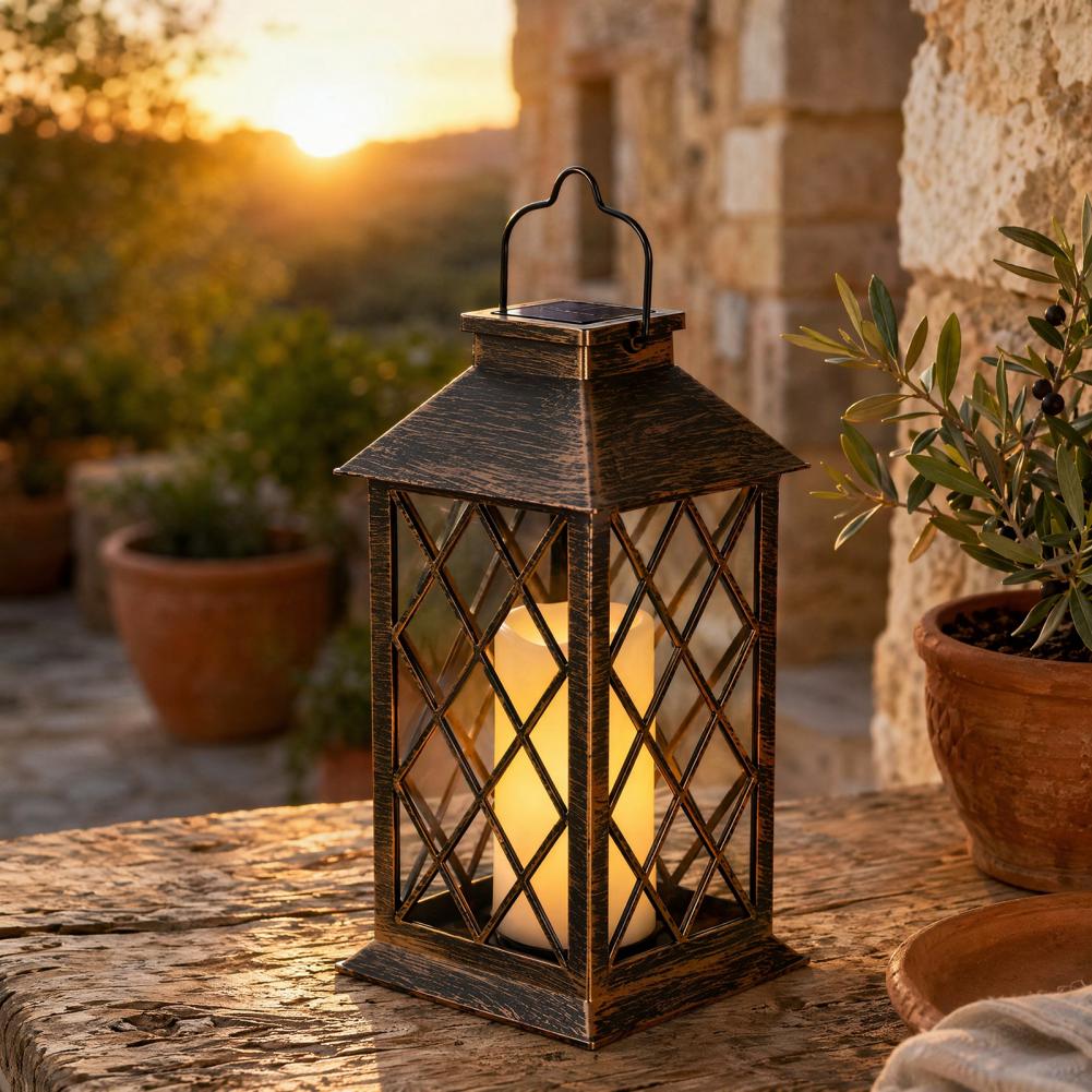 Lanterna Solar Retrô, Lanterna - Garden Lighting Decor avaliação e preço