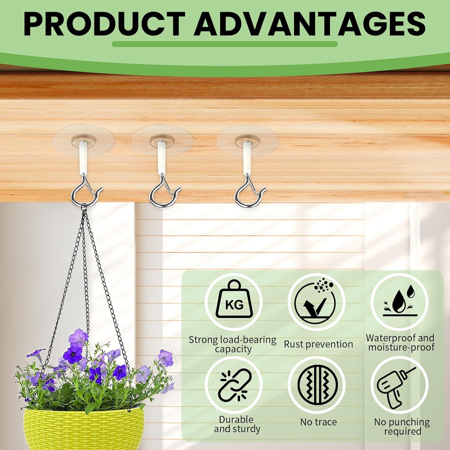 5 Peças Ganchos de Teto Autoad - Kitchen Decor Lighting avaliação e preço