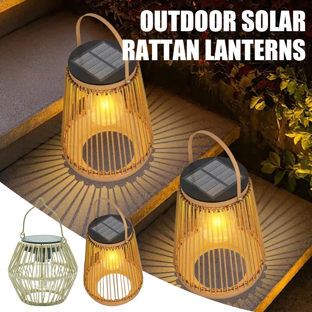 Lanterna Solar de Rattan à Pro - Garden Lighting Decor avaliação e preço
