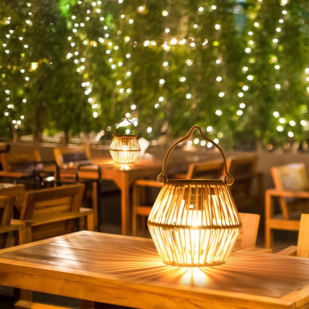 Lanterna Solar de Rattan à Pro - Garden Lighting Decor avaliação e preço