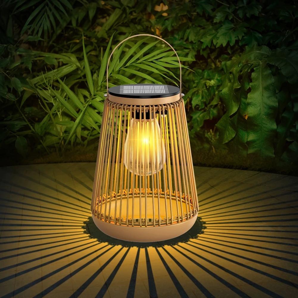 Lanterna Solar de Rattan à Pro - Garden Lighting Decor avaliação e preço