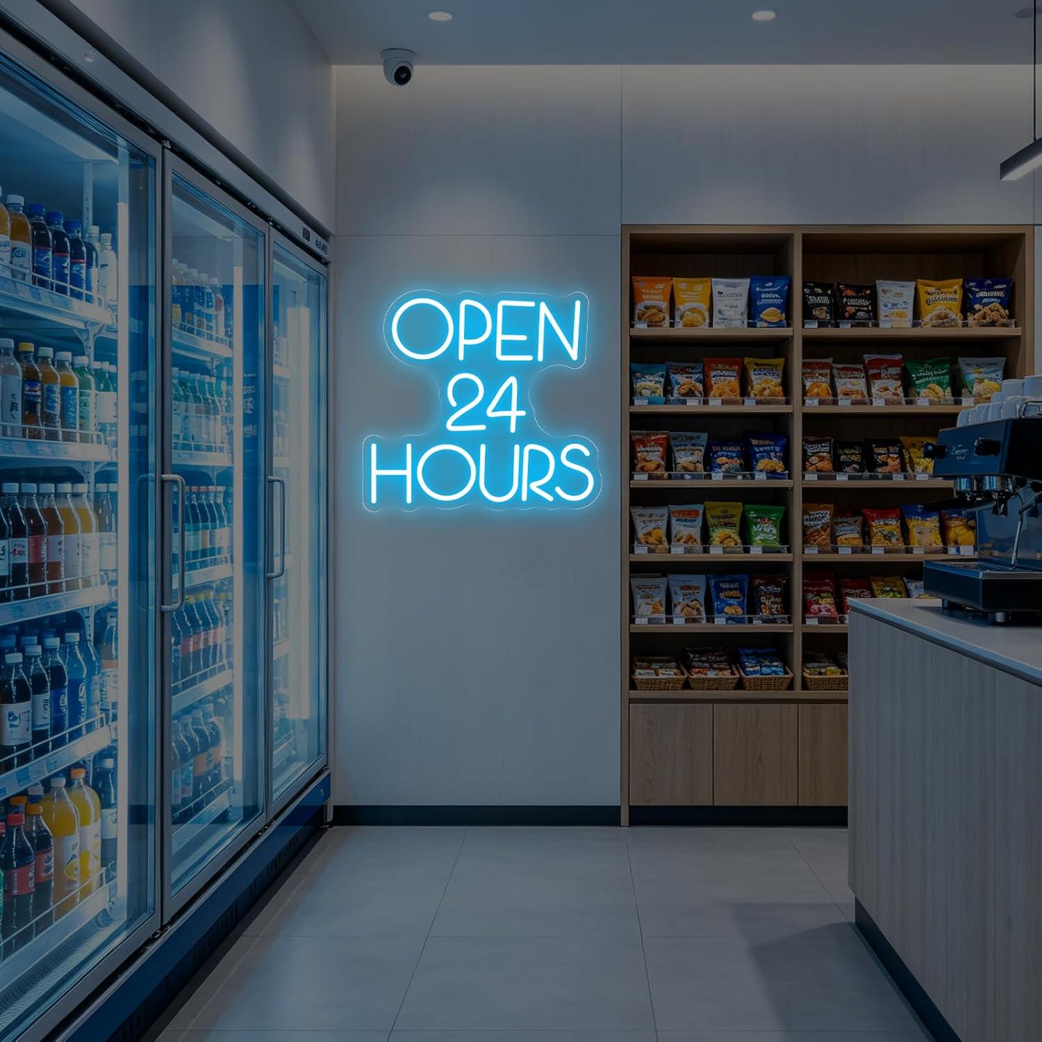 Letreiro Neon Aberto 24 Horas  - Decor Lighting Opening Hours avaliação e preço