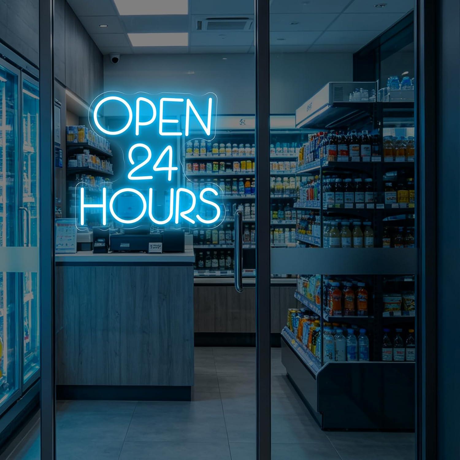 Letreiro Neon Aberto 24 Horas  - Decor Lighting Opening Hours avaliação e preço