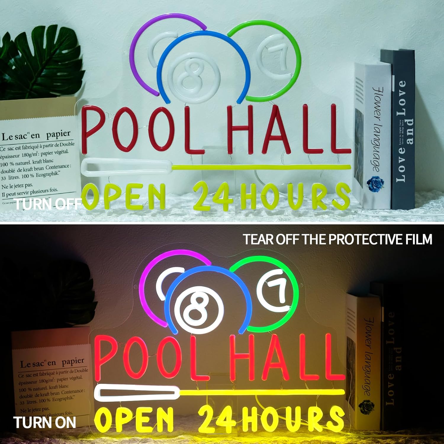 Letreiro Neon LED USB para Sal - Decor Lighting Opening Hours avaliação e preço