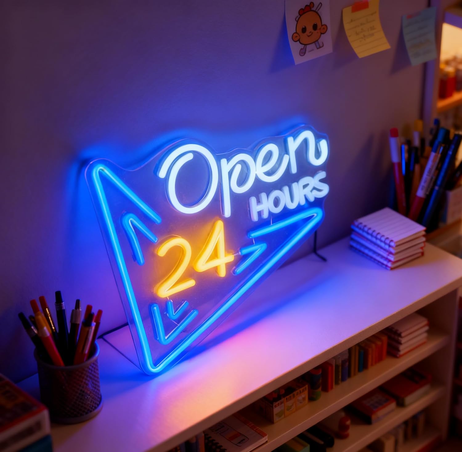 Letreiro Neon LED Aberto 24 Ho - Decor Lighting Opening Hours avaliação e preço