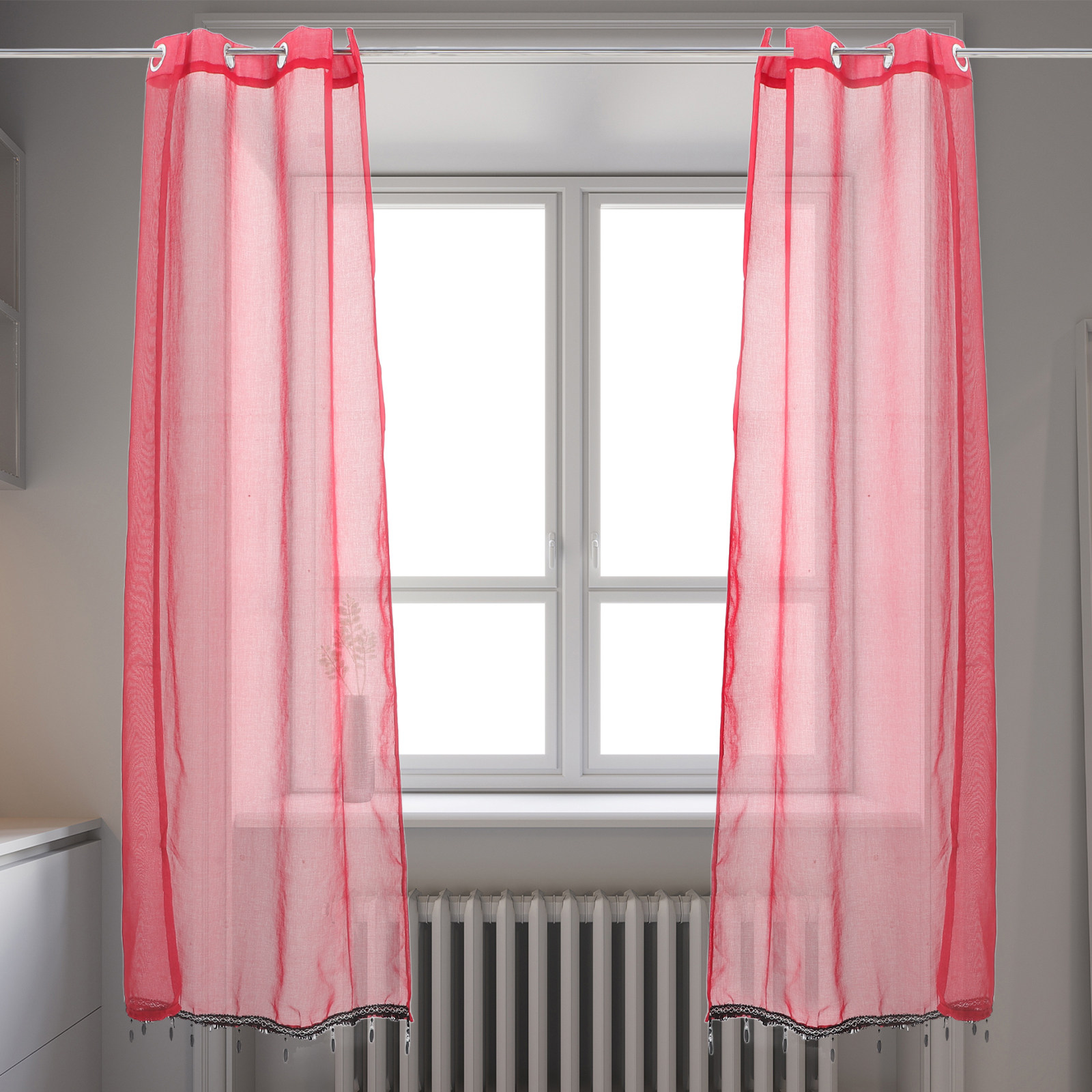 2 Peças de Cortinas Transparen - Kitchen Decor Lighting avaliação e preço