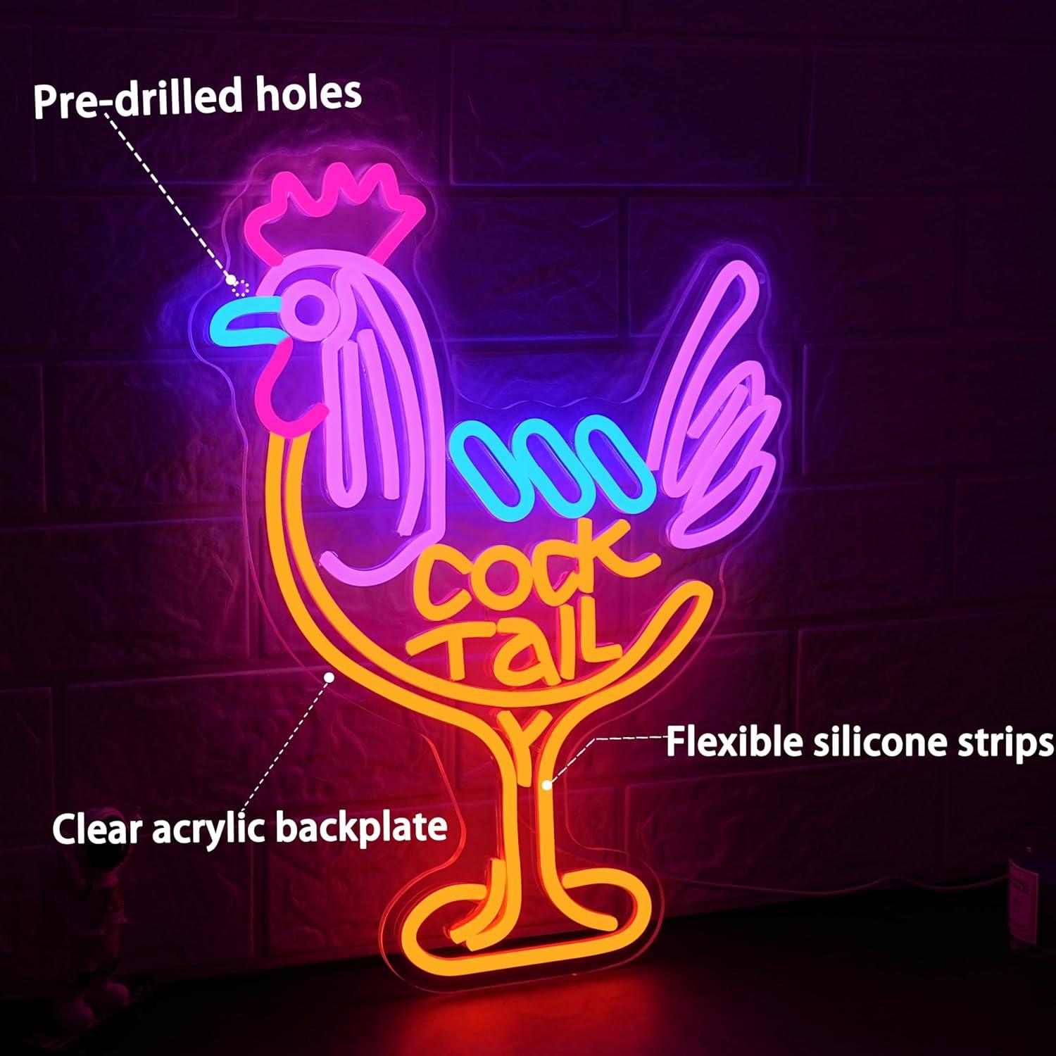 Letreiro Neon de Coquetel com  - Kitchen Decor Lighting avaliação e preço