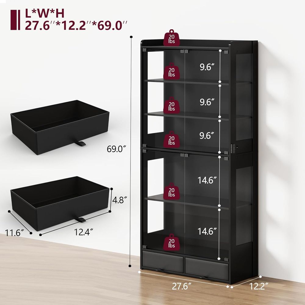 Armário Expositor LED Preto de - Lighting & Home Decor Studio avaliação e preço
