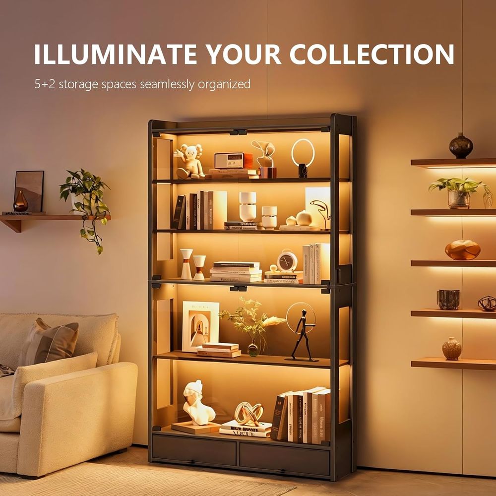 Armário Expositor LED Preto de - Lighting & Home Decor Studio avaliação e preço